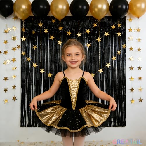 Gold Star Garland Decorations – GREATRIL 4m Metallic Hanging Backdrop