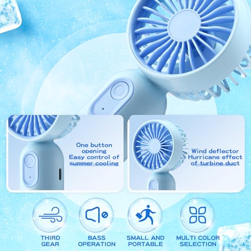 Portable Mini Fan with 3 Speeds - Rechargeable & Lightweight