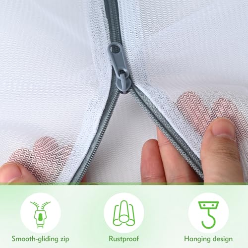 Mesh Laundry Bags for Delicates - 6 Pack with Zipper