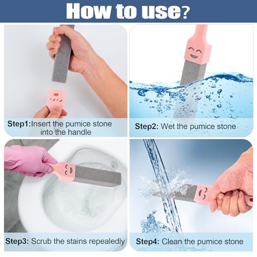 Navona 8-Pack Pumice Stone Cleaning Sticks with Handles