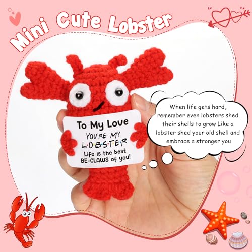 Handmade Crochet Lobster Gift - Classic Funny Love Keepsake for Couples