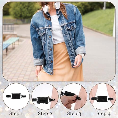 Style C Vintage Waist Cincher & Shirt Clip Set - 5 Pcs Retro Cinch Clips for Sweater, Shawl, Cardigan
