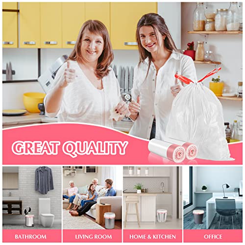 Ryobyo 4 Gallon Drawstring Trash Bags - Extra Strong, Leak-Proof, Unscented, 44 Pack