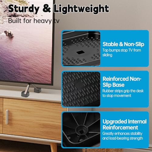 Heavy-Duty TV Stand Riser Blocks - Adjustable Height 4-Pack