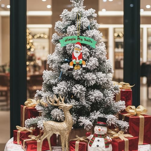 Funny Christmas Ornament - Jingle My Bells Wooden Decoration