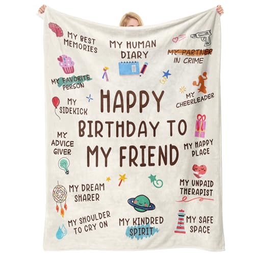 Soft Warm Blanket for Best Friend Birthday Gifts - 60"x50"