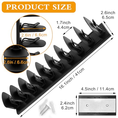 Cerpourt Black Wall Hat Rack Organizer Holds 20 Baseball Caps & Hats