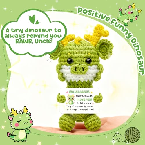 Handmade Crochet Dinosaur Gift for Uncle - I Love You UncleSaurus