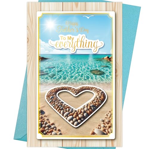 Happy Father's Day Card for Husband from Wife - Romantic Beach Design