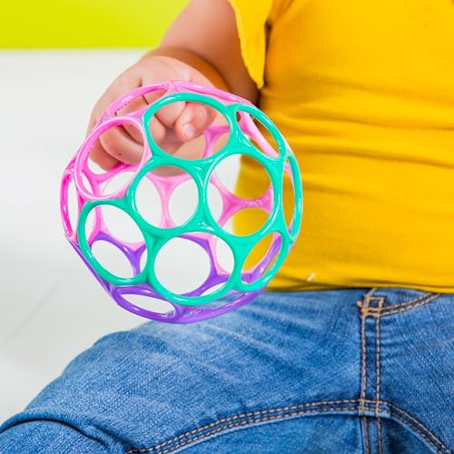 Bright Starts Oball Easy Grasp Infant Toy Ball - 4" Pink/Purple