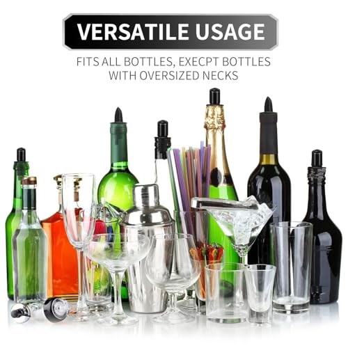 12 Pack Plastic Bottle Pourers with Dust Caps for Oil & Syrup