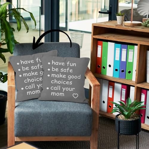 HIWX Inspirational Black Throw Pillow Cover, 18x18 Inch