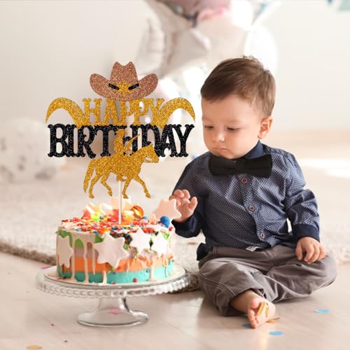 Cowboy Cake Topper - Western Theme Birthday Decoration