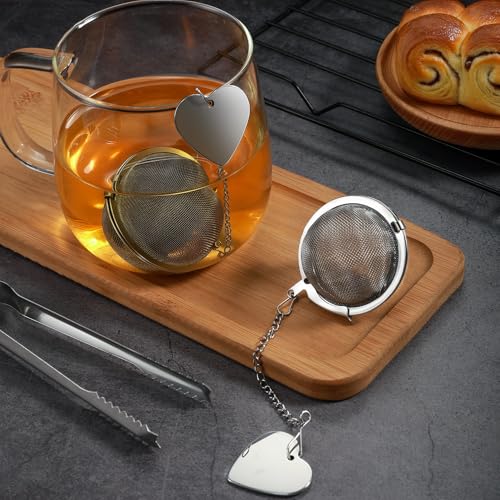 Stainless Steel Tea Infuser 2 Pack – Fine Mesh Loose Leaf Tea Strainers with Bonus Scoop