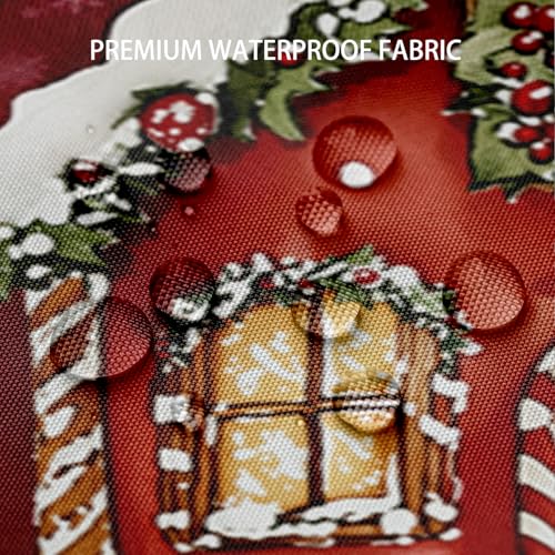 Gingerbread House Christmas Shower Curtain 72" x 72" with Hooks
