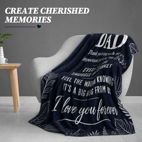 Blessings Dad Blanket - Heartfelt Flannel Gift for Father, 50x60 Inches