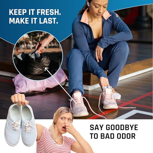 SmellWell Scented Shoe Deodorizer Inserts 2-Pack Black Zebra - Odor & Moisture Eliminators