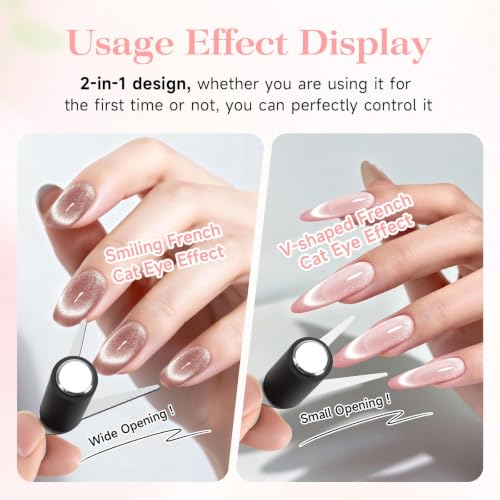 Yojaro 2-in-1 Cat Eye Nail Magnet Tool for French Effect DIY Art