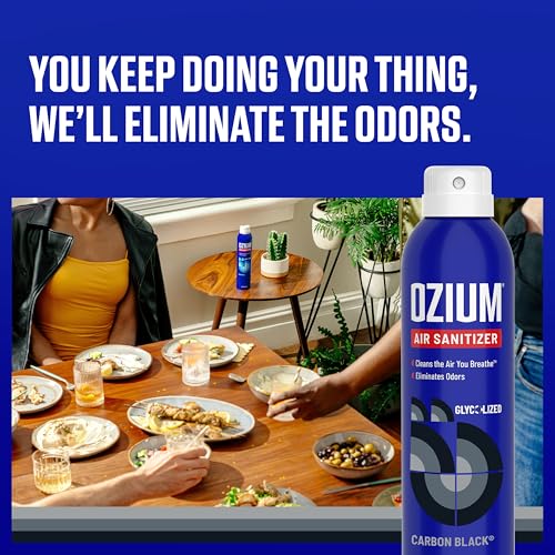 Ozium Air Sanitizer & Odor Eliminator Spray - 8 Oz Carbon Black