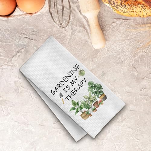 Gardening is My Therapy Kitchen Towels - 16x24 Inches Decorative Hand Towels for Home