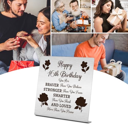 16th Birthday Inspirational Decorative Sign for Girls