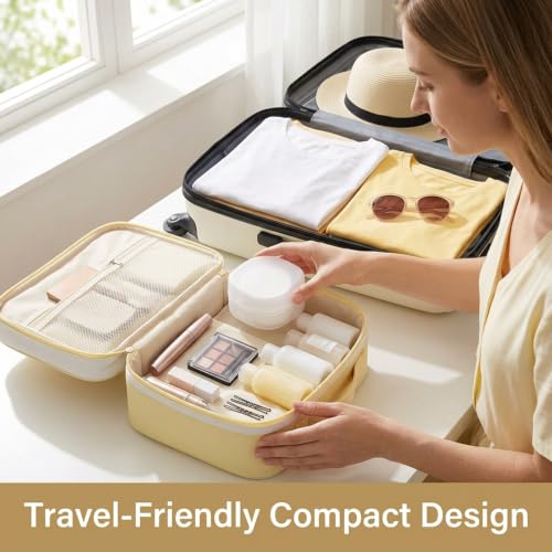 QILUCKY Portable Cotton Pad Holder Set - 2 Pcs Travel Containers for Makeup Remover Pads