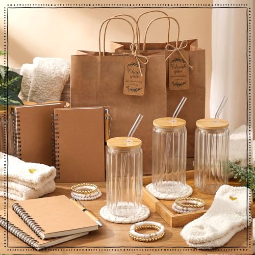 Party Prize Gift Set with Glasses Notebooks Socks Coasters Bracelets - 6 Sets