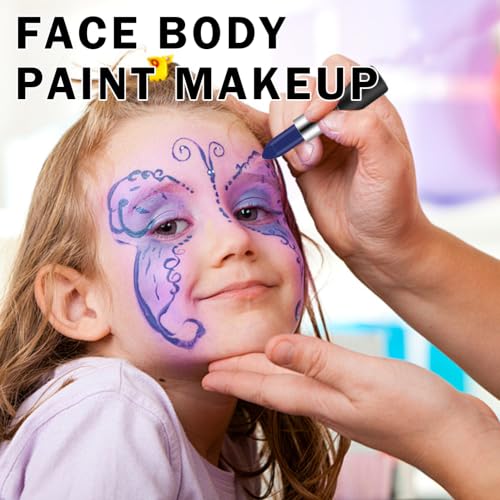 Blue Face Paint Stick and Sports Eye Black for Baseball and Halloween