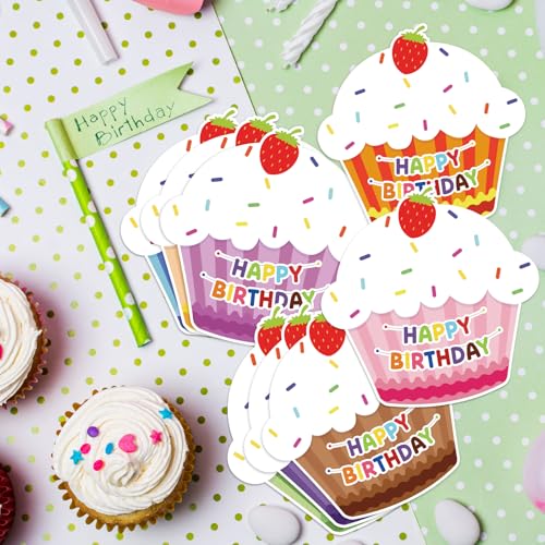 Atiloy Happy Birthday Card Set - 40 Kids Classroom Certificates & Greeting Cards