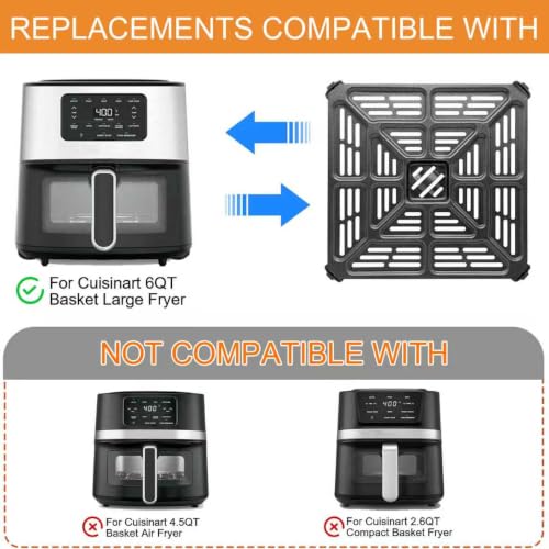 Replacement Air Fryer Tray for Cuisinart AIR-200 6QT - Stainless Steel