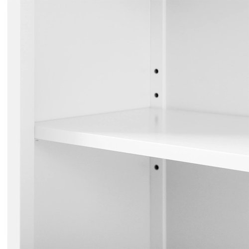 SONGMICS VASAGLE Free Standing Bathroom Cabinet with Drawer and Adjustable Shelf, Kitchen Cupboard, Wooden Entryway Storage Cabinet White, 23.6" L x 11.8" W x 31.5" H, UBBC61WT