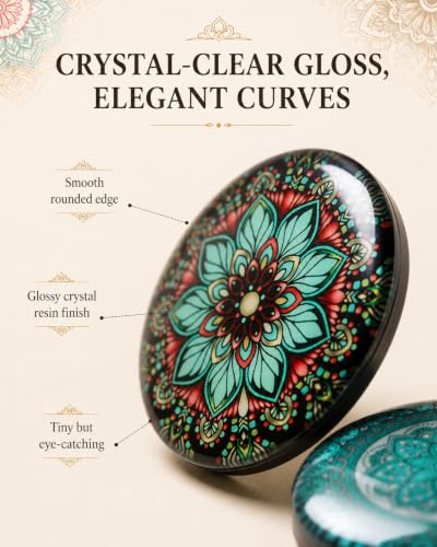 Cute Mandala Refrigerator Magnets - 12 Pack Decorative Fridge Magnets