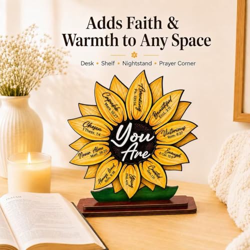 Faith Sunflower Plaque - Heartfelt Gift for Women & Teachers