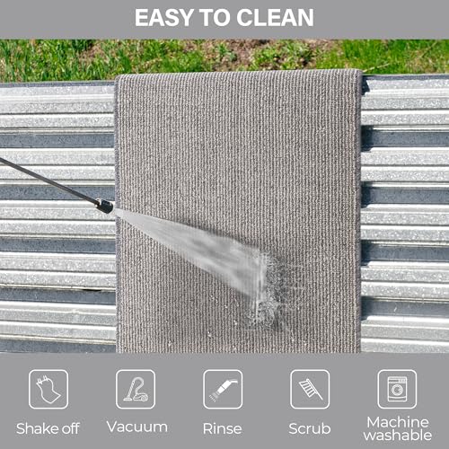 GRANNY SAYS Grey Indoor Doormat 32" x 20" Non-Slip Washable