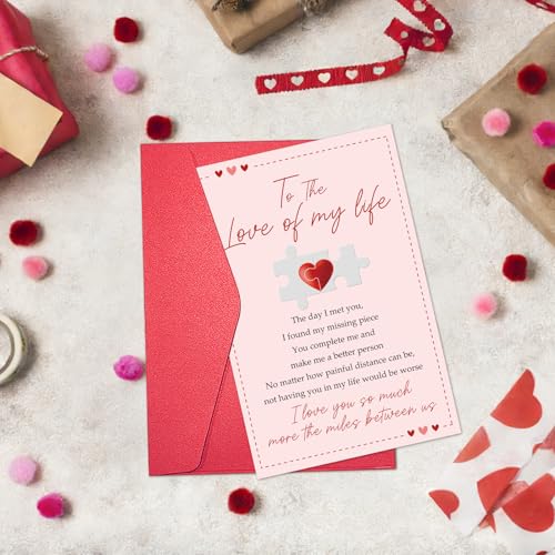 RollupJoy Long Distance Love Greeting Card for Couples