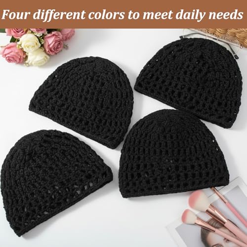 Sibba 2-Pack Stretchy Mesh Hair Wrap Caps for Curly Hair