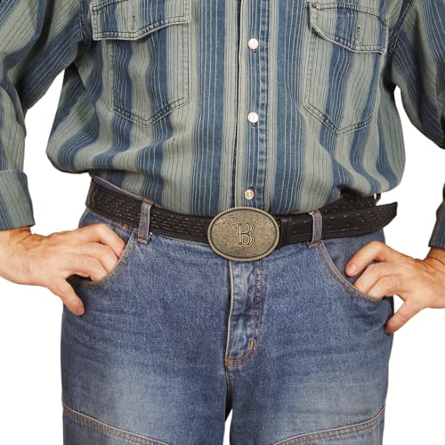 Custom Western Belt Buckle for Men & Women - Initials A-Z