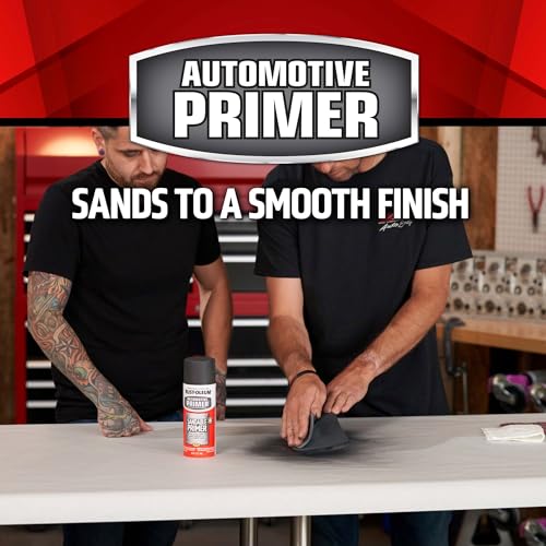Rust-Oleum Automotive Sandable Primer Spray, Flat Black, 12 oz (6 Pack)