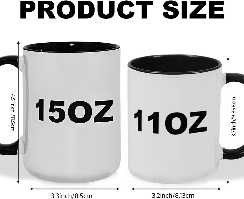 Skiennix Custom Photo Mug - Personalized 15oz Ceramic Coffee Cup for Men, Women & Family