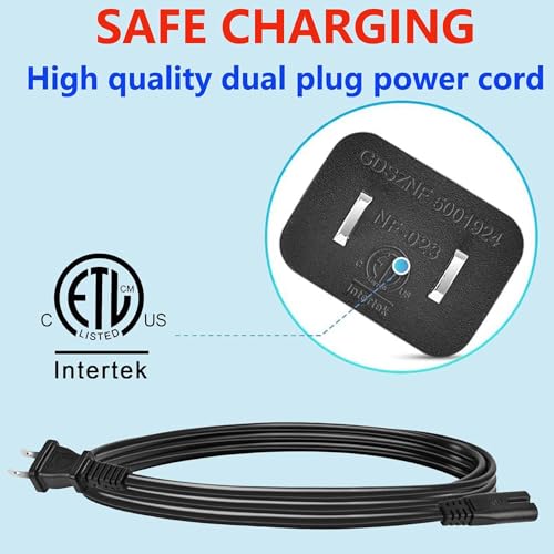 6.6FT C7 Power Cord for TVs & Recliners - 2M Figure 8 Cable