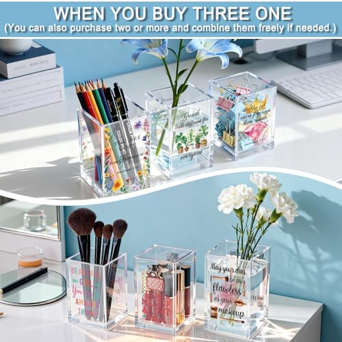 Choose Your Weapon Acrylic Makeup Brush Organizer - Black & Pink Holder