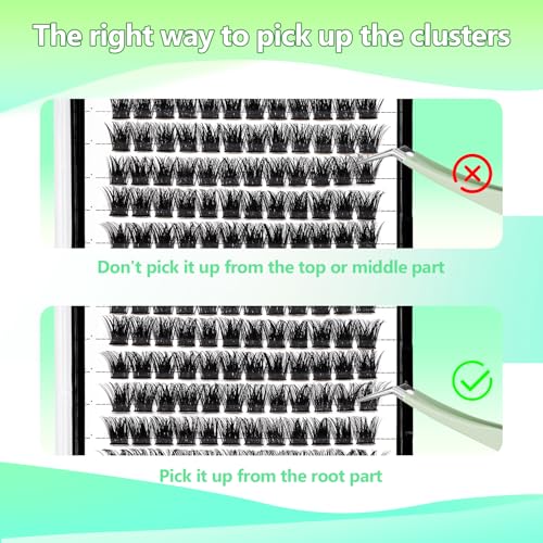 Dedila D Curl Cluster Eyelashes 20mm 120 Pcs Individual False Lashes
