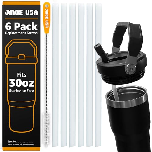 30oz Replacement Straws for Stanley IceFlow Tumbler - 6-Pack