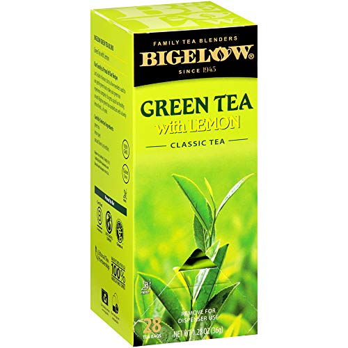 Bigelow Green Tea with Lemon Tea Bags 28-Count - Individual Foil Pack, Natural Flavors