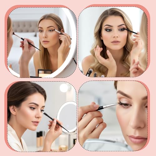 Molain 9Pcs Eyeliner Brush Set, Ultra Thin Angled & Flat Makeup Brushes