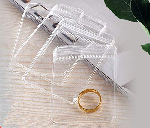 NATX 100 Clear PVC Zip Lock Jewelry Bags - Airtight Organizers