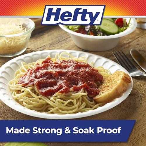Hefty 9-Inch Soak Proof Disposable Foam Plates - 45 Pack