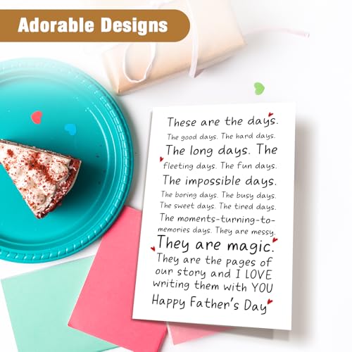 Sentimental Father's Day Card for Husband & Boyfriend - 8x5.3 Inch
