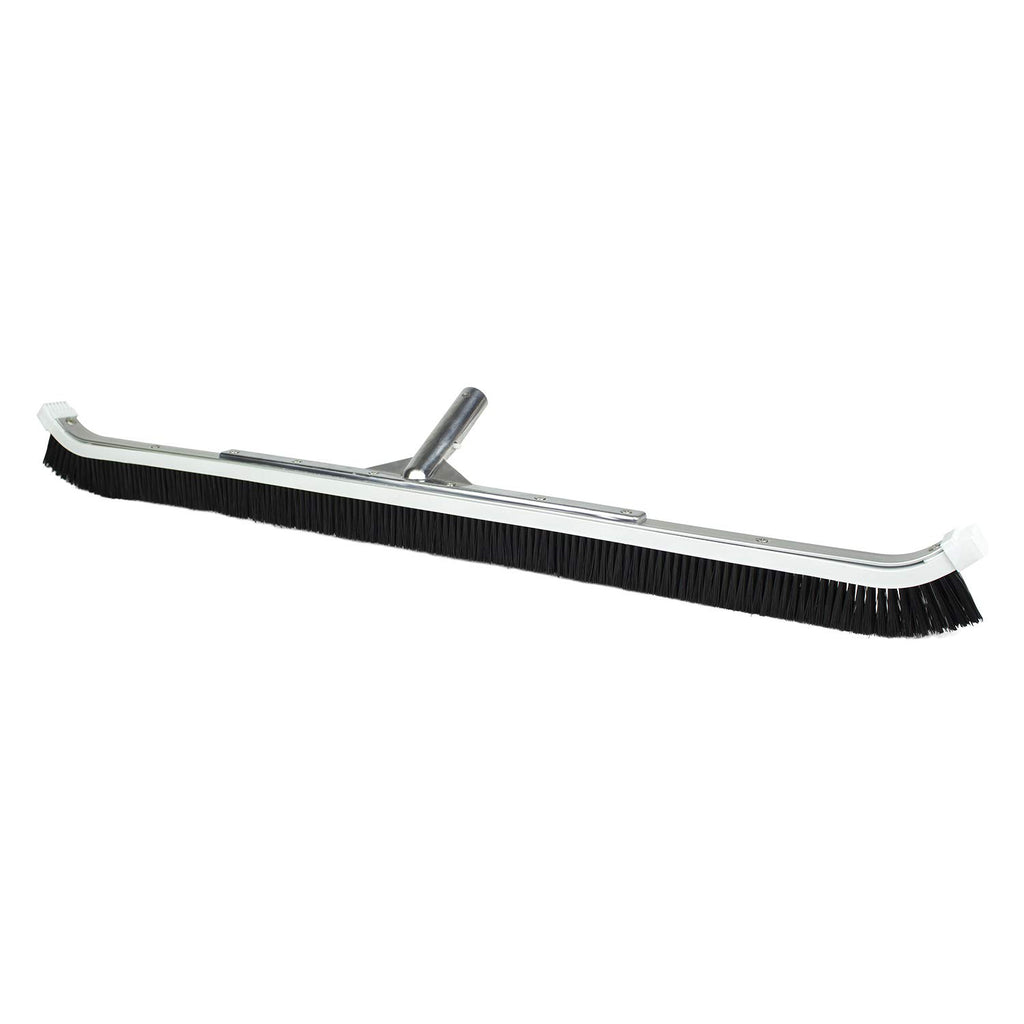 Poolmaster 36-Inch Commercial Pool Brush - Heavy-Duty Aluminum Back & Curved Nylon Bristles