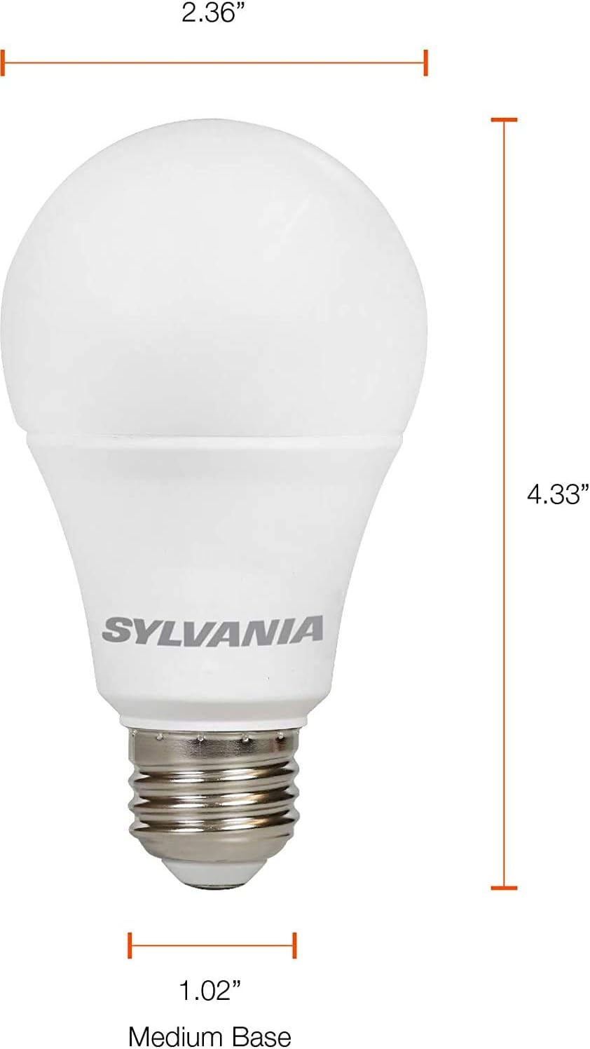 Sylvania ECO LED Light Bulb - 60W Equivalent, 9W Energy Efficient, Soft White 2700K - 8 Pack